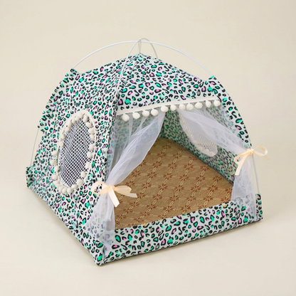 Cozy Retreat Pet Tent with Curtains