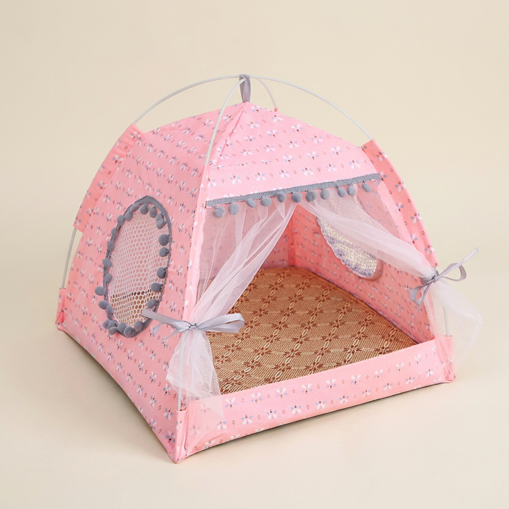 Cozy Retreat Pet Tent with Curtains
