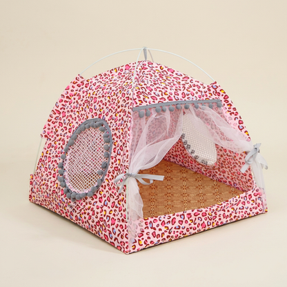 Cozy Retreat Pet Tent with Curtains