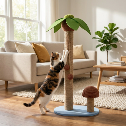 Sisal Cat Palm & Mushroom Scratching Post