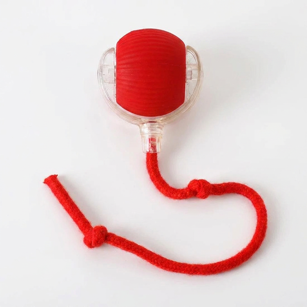 Active Rolling Ball with Tail for Cats