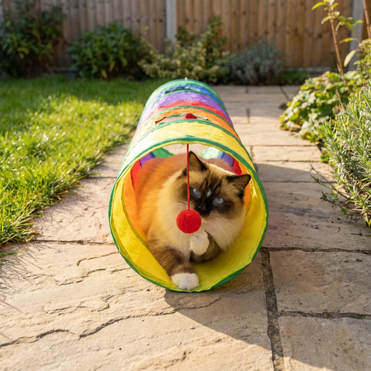 Rainbow cat tunnel