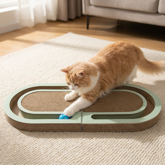 Cat Scratching and Play Bed Made of Cardboard