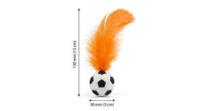 Cat Feather Rubber Ball Toy