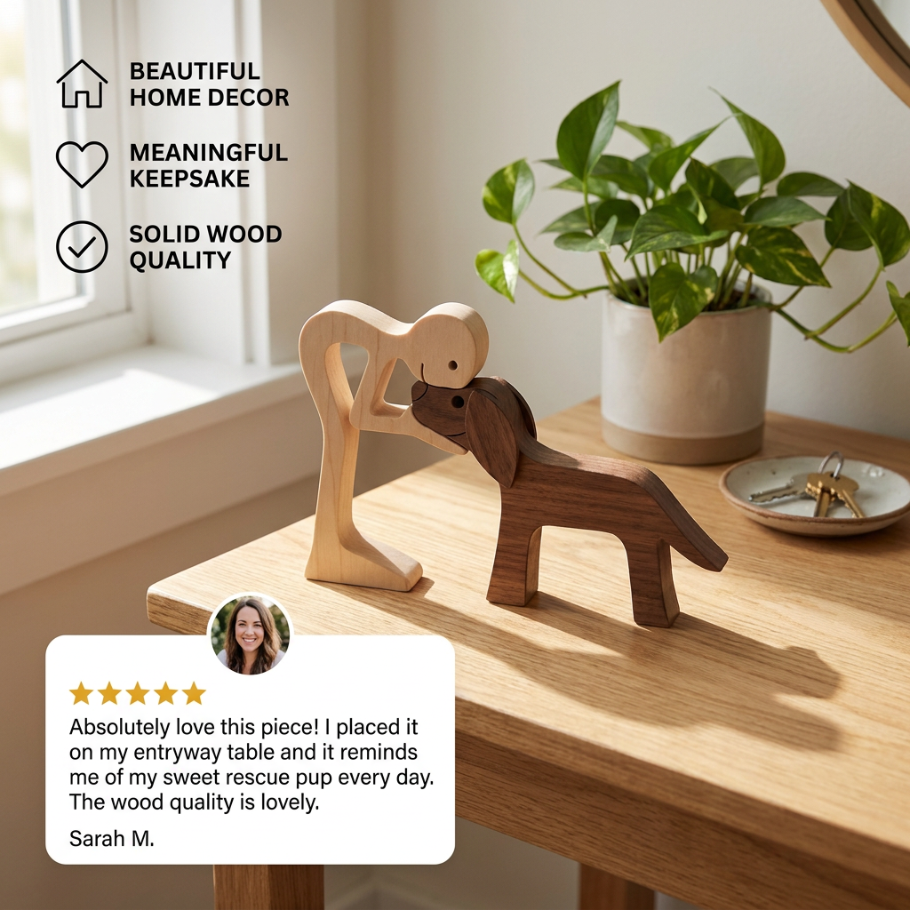 TimberPaw Handcrafted Dog Figurine