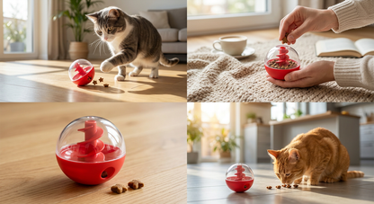 Cat Lick Eating Spiral Ball