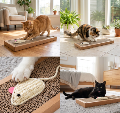 Cat Cardboard Mat Scraper