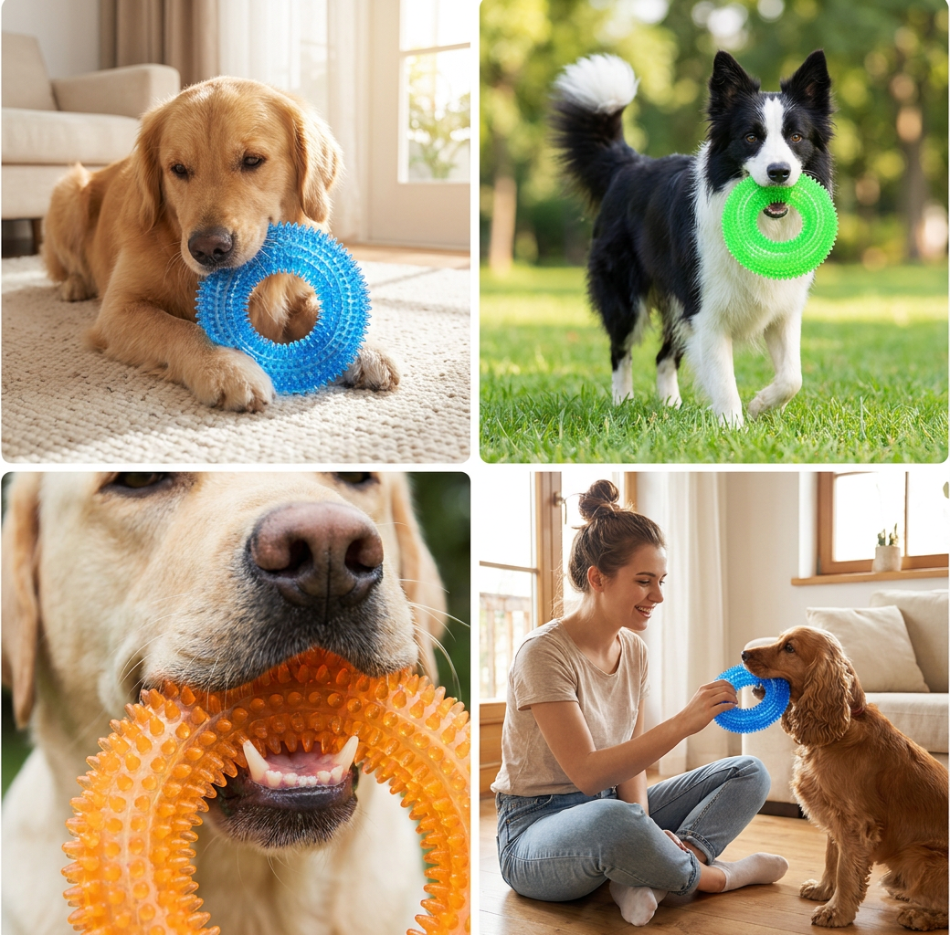Dog Chew Toy with Thorns and Hooks