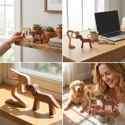 TimberPaw Handcrafted Dog Figurine