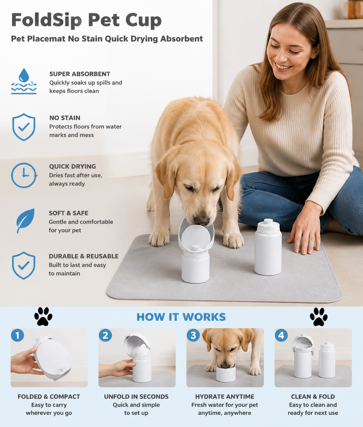 FoldSip Pet Cup
