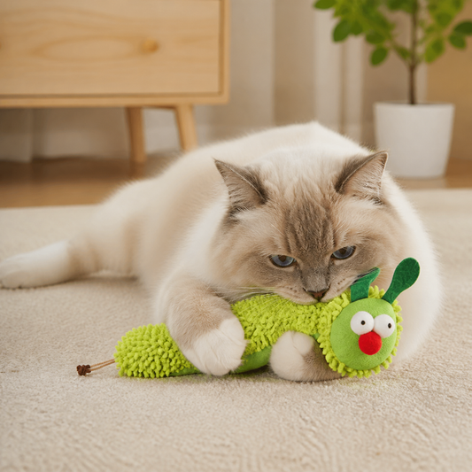 Caterpillar Catnip Back Tooth Toy