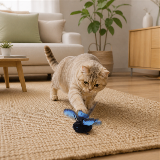 Interactive Flutter Butterfly Cat Toy – Automatic Flying Teaser