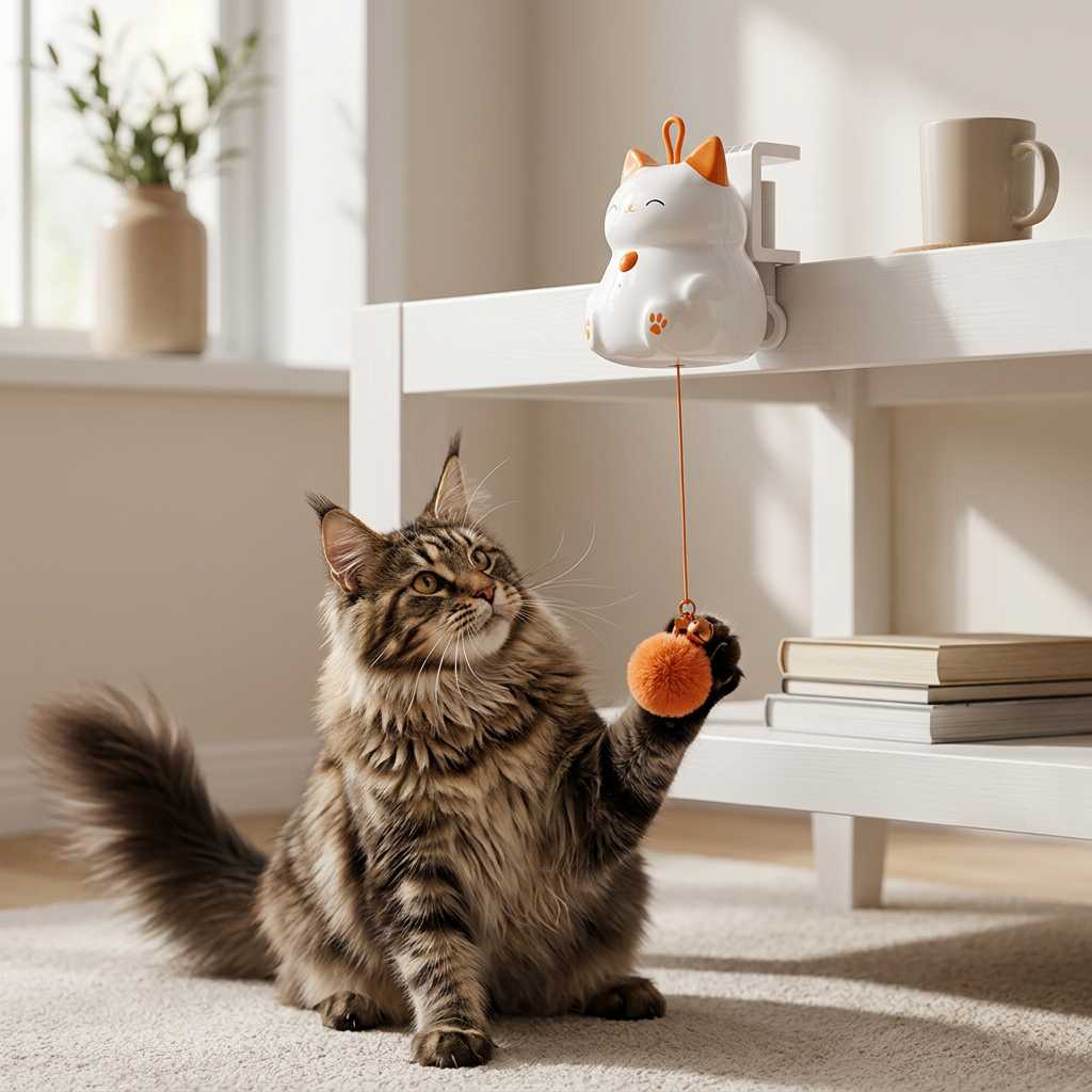Automatic Cat Play Ball with Lifting Motion – Interactive Enrichment Toy