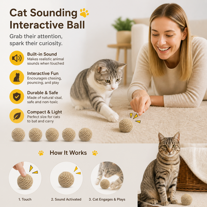 Cat Sounding Interactive Ball