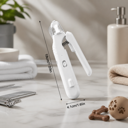 2-in-1 Professional Dog Nail Clipper & Grinder – Ultra-Quiet & Rechargeable