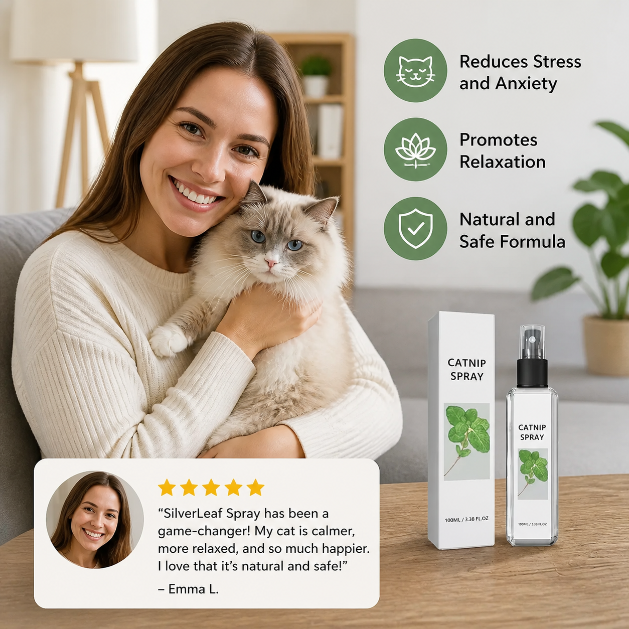 Calming Spray for Cats - SilverLeaf Spray