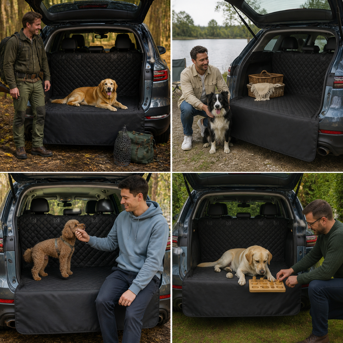 Waterproof SUV Dog Cargo Liner with Bumper Flap