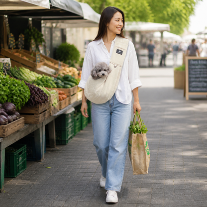 Portable Dog Shoulder Backpack – Breathable, Water-Resistant & Secure