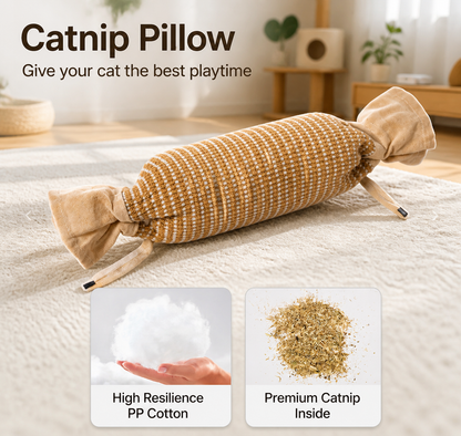 Eco-Friendly Catnip Jute Bag Toy for Cats – Durable Interactive Play Bag