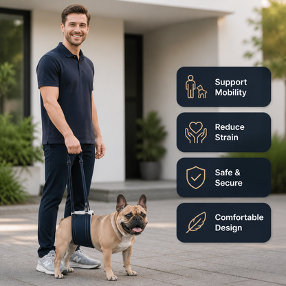Dog support harness - Adjustable rehabilitation belt
