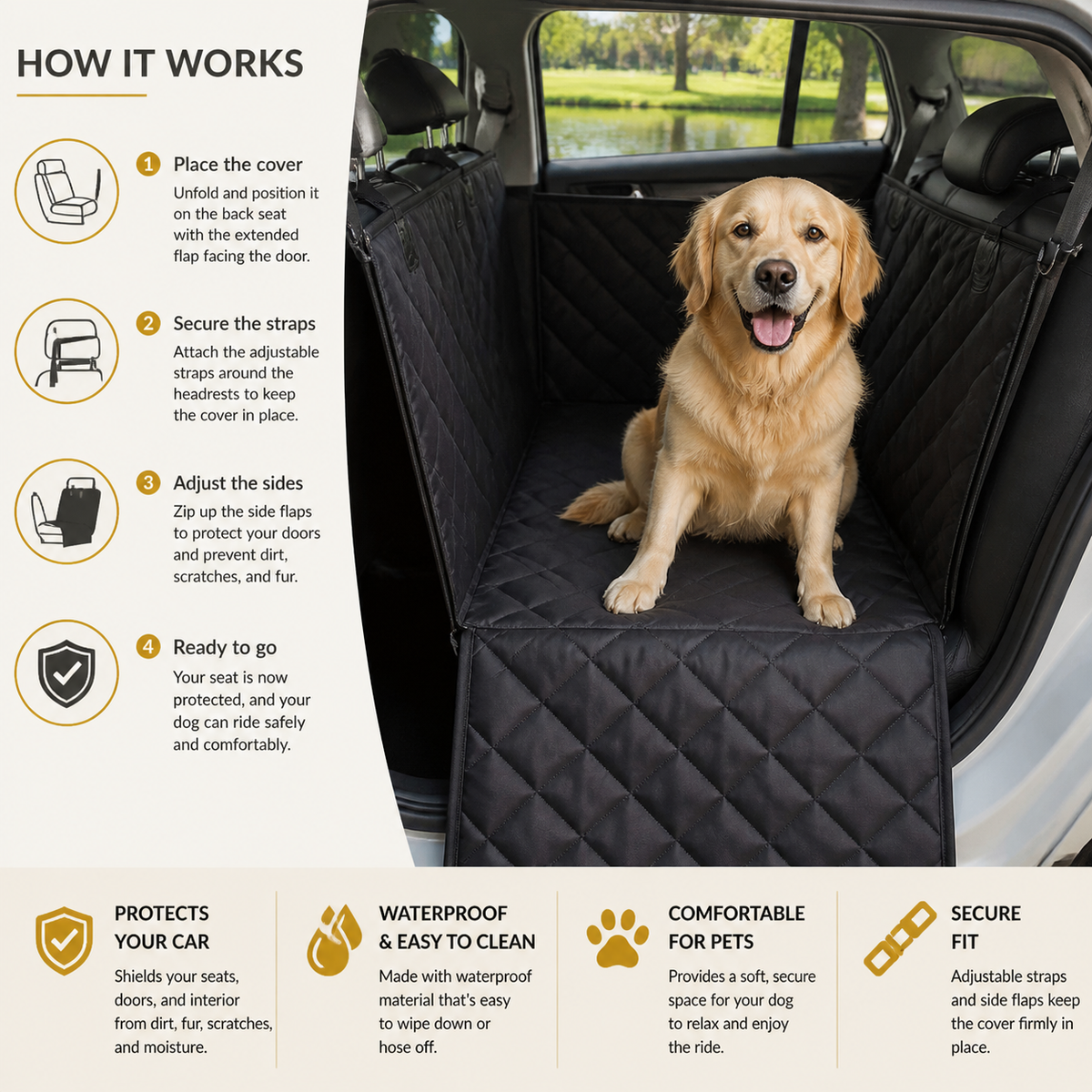 Pet Carrier Car Seat Cover