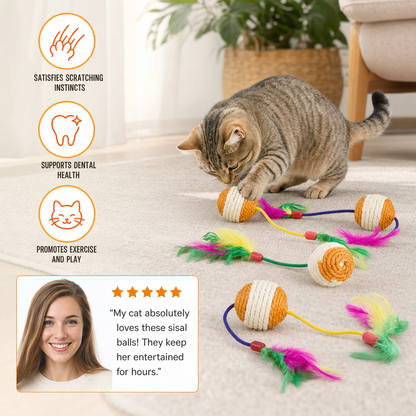 Cat Toy Sisal Scratching Ball