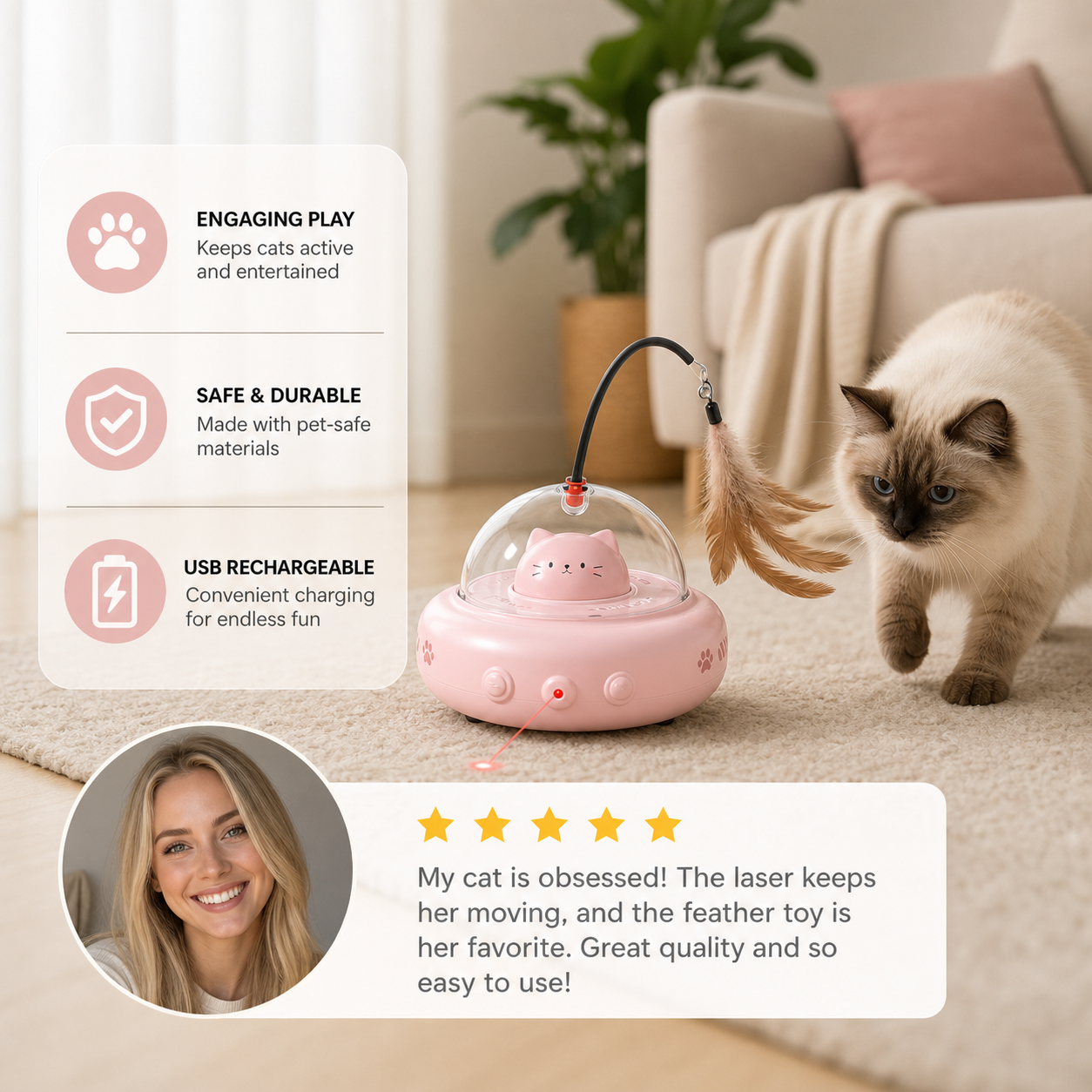 Cat Ufo Laser Toy