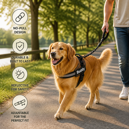 Personalized No-Pull Dog Harness for Easier Walks