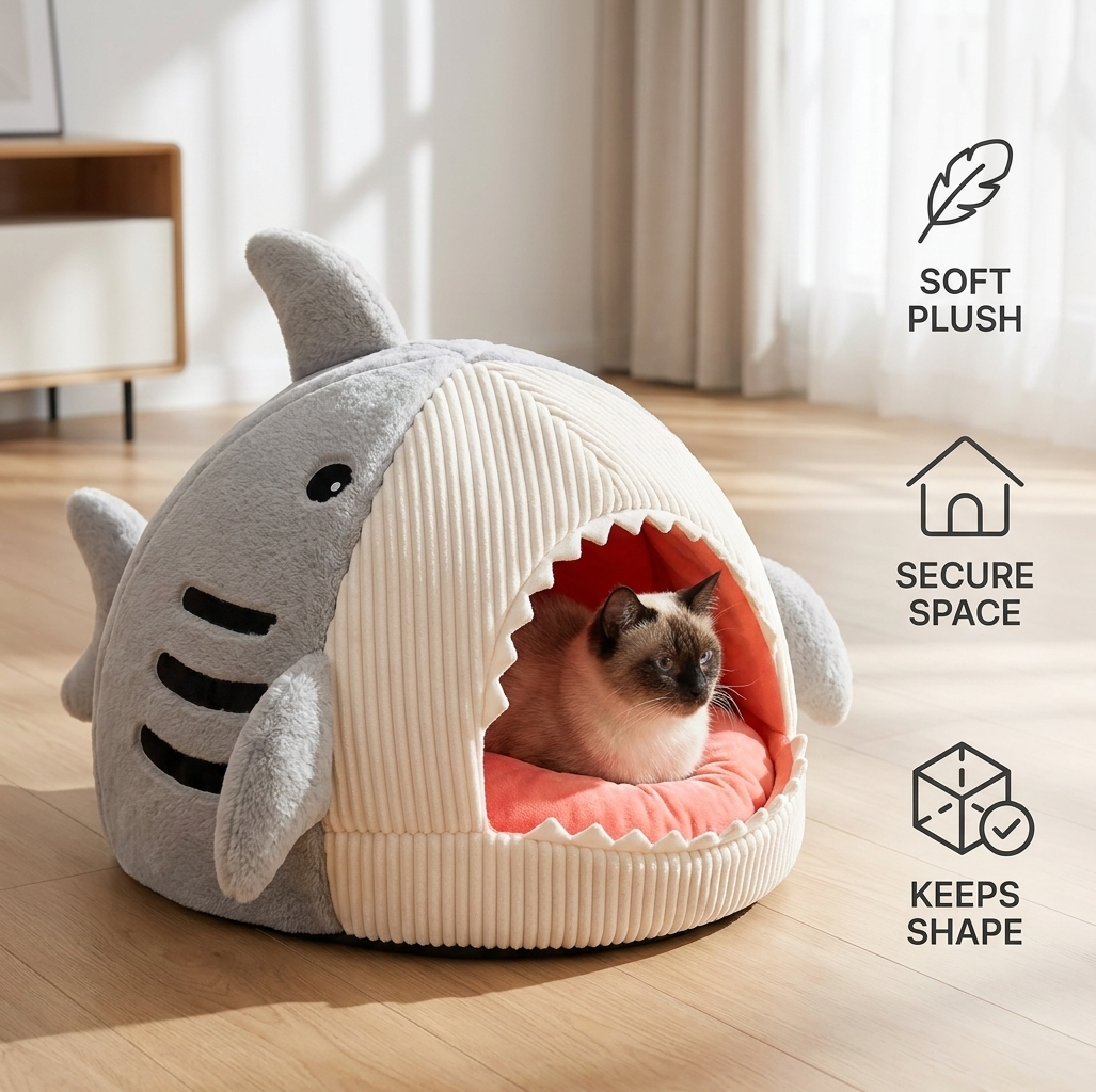 KuschelNest – Portable Cat Cave with Cozy Cushion