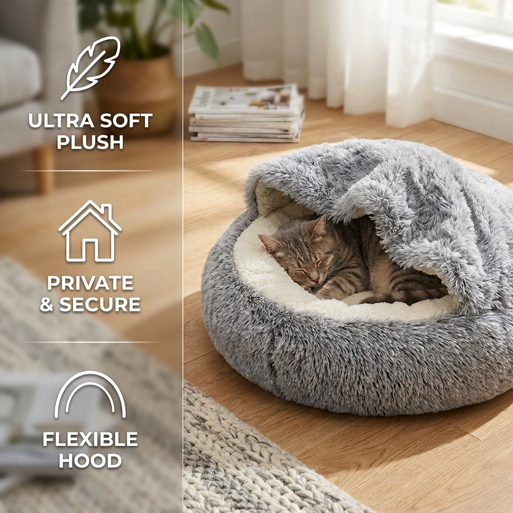 2-in-1 Cat Cuddle Cave