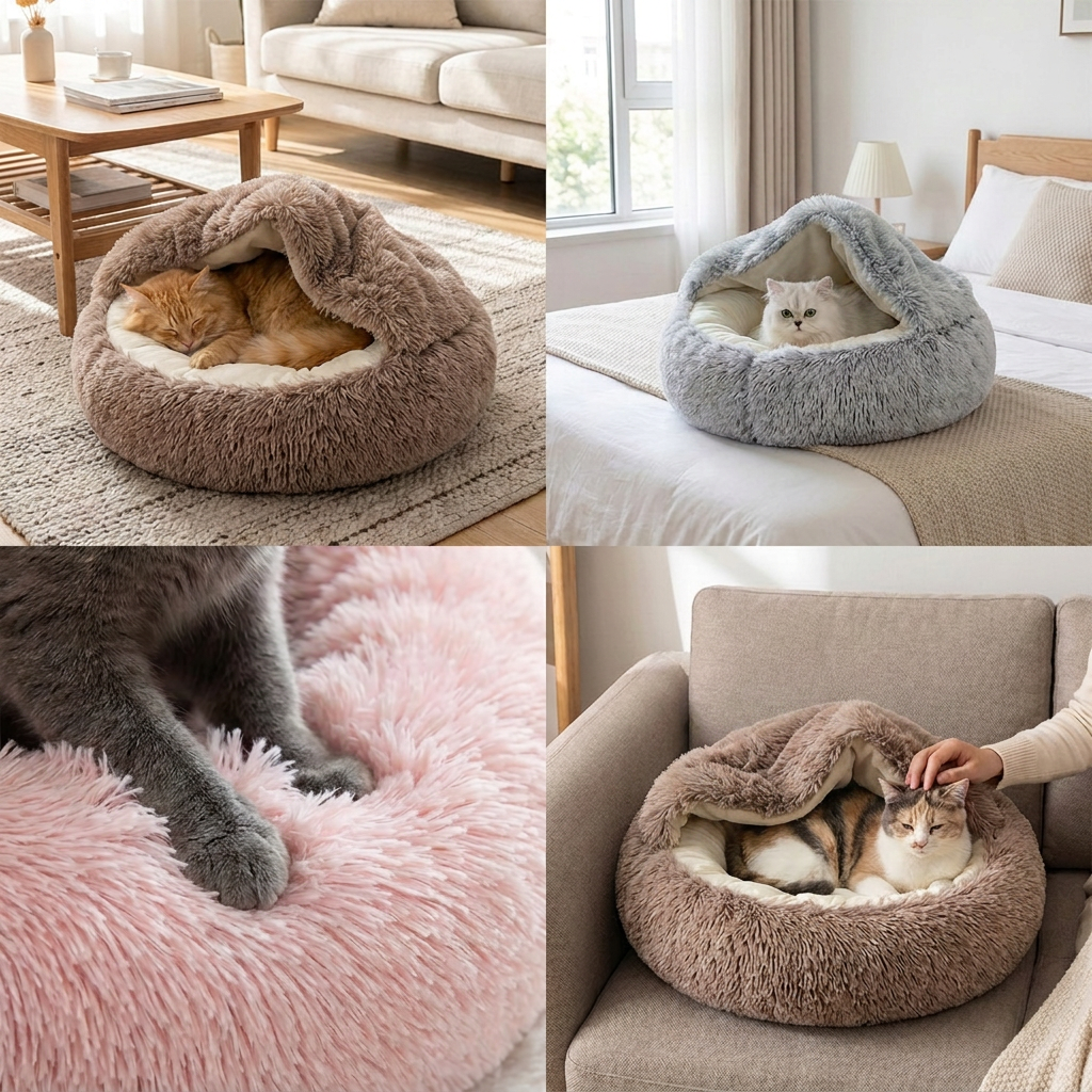 2-in-1 Cat Cuddle Cave