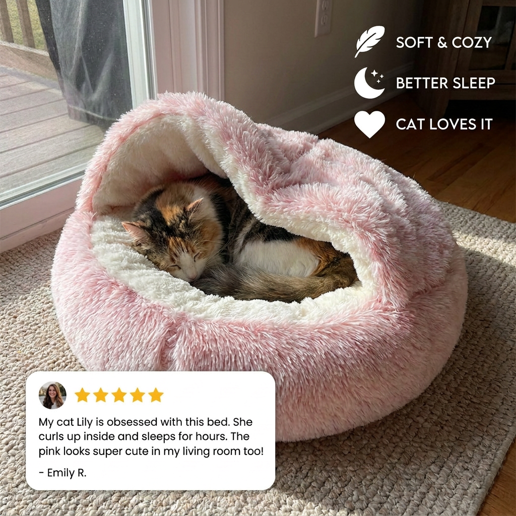 2-in-1 Cat Cuddle Cave