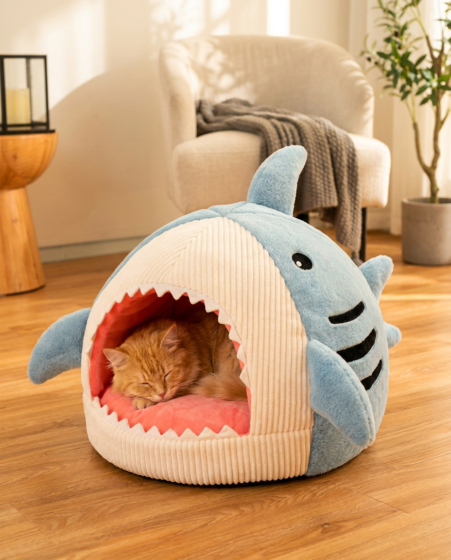 KuschelNest – Portable Cat Cave with Cozy Cushion