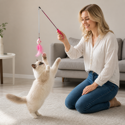 Interactive Cat Feather Toy