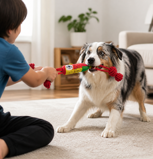 Interactive Dog Tug Toy in Various Animal Designs