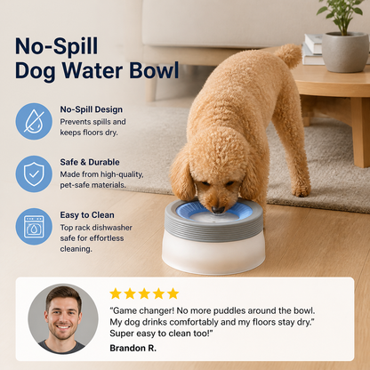 No-Spill Dog Water Bowl