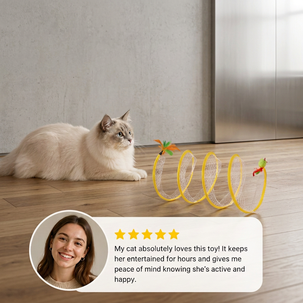 Interactive Cat Spiral Toy