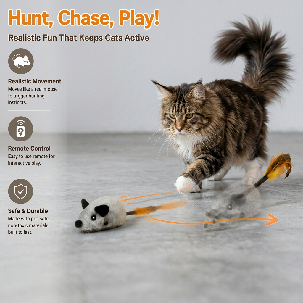 Interactive Cat Mouse – Hunting Fun Mouse