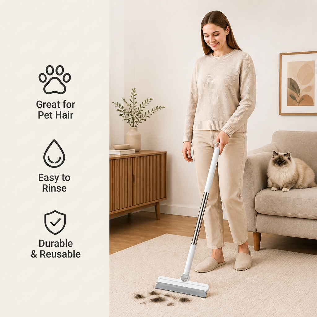 Silicone Pet Hair Remover Broom