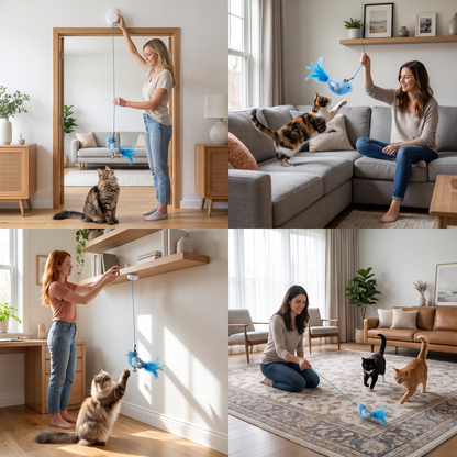 Automatic Flying Bird Cat Toy – Rechargeable Interactive Hanging Teaser