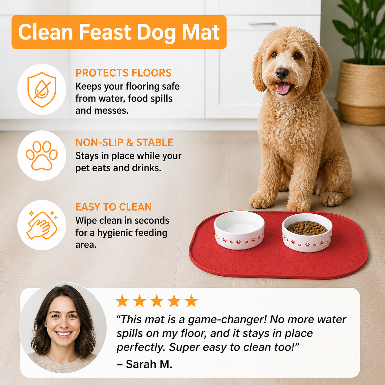 Clean Feast Dog Mat
