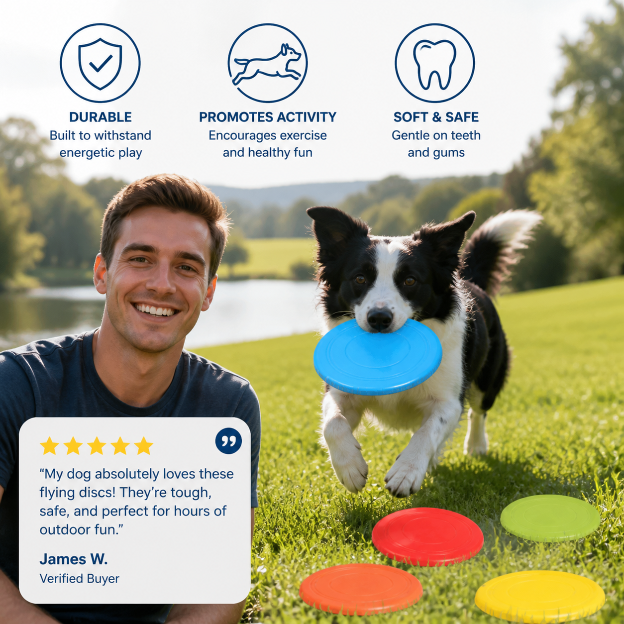 Flying Discs Dog Toy
