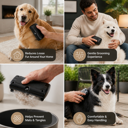 Professional Deshedding Brush for Pets – Effective Undercoat Remover with Ergonomic Handle