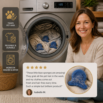 Washing Machine Pet Hair Remover – Sticky Lint Catcher for Dog & Cat Hair