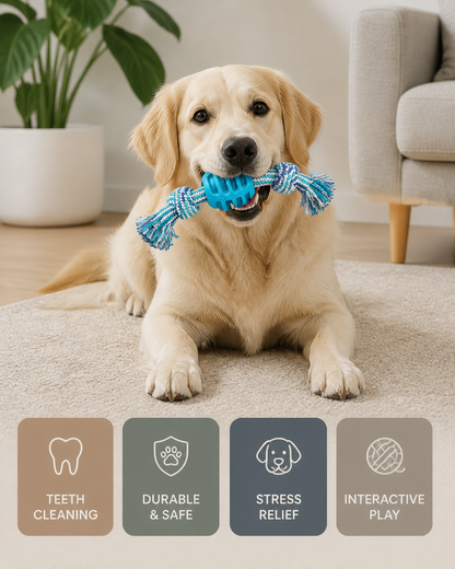 Pet Dog Toy Cotton Rope Double Knot
