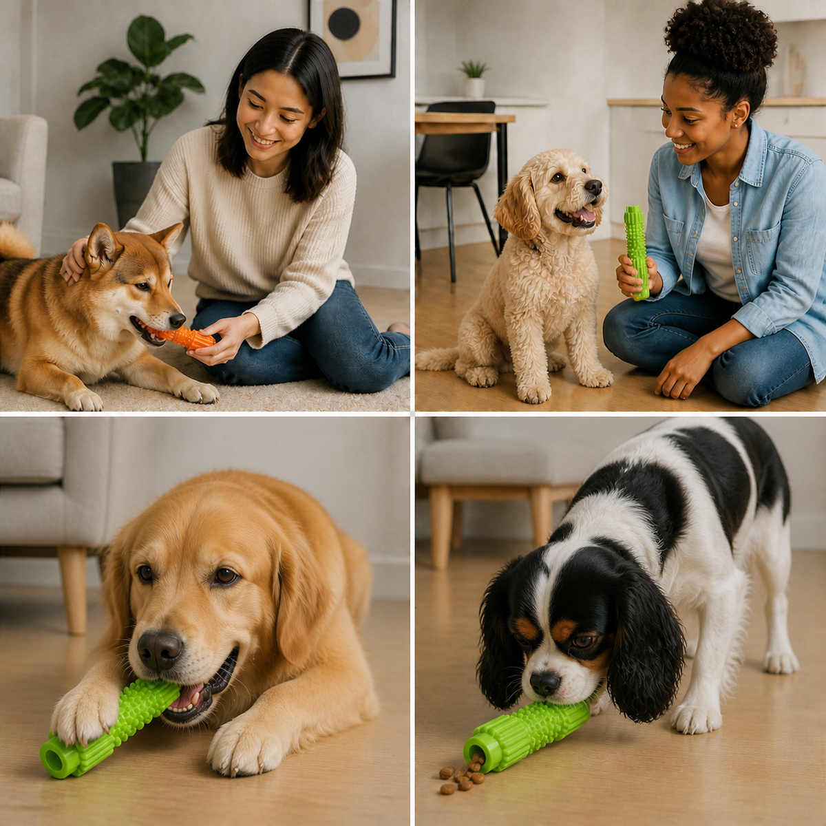 Squeaky Rubber Dog Toys