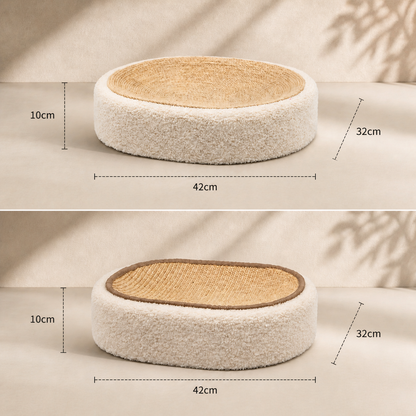 Premium Cat Sisal Scratching Bed in Beige