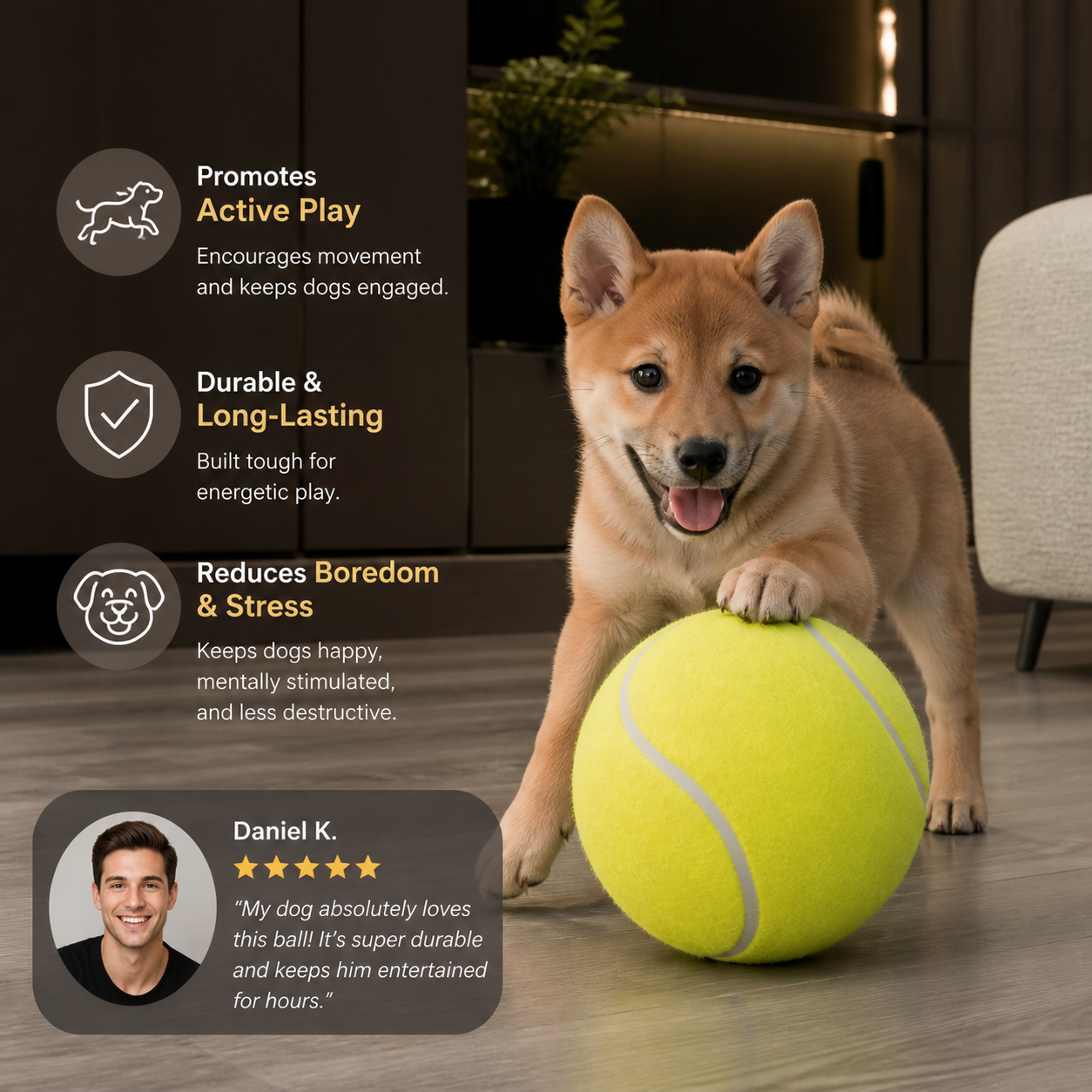 Giant Tennis Ball For Dogs