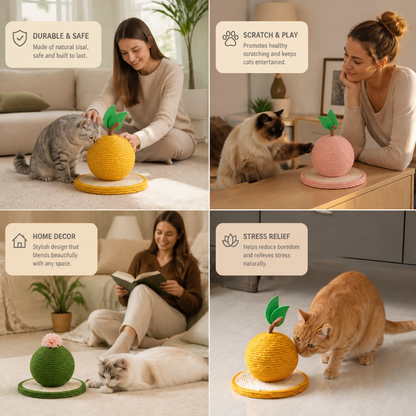 Cat Scratch Orange made of Sisal