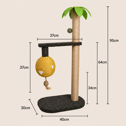 Cat Palm Sisal Scratching Post with Orange